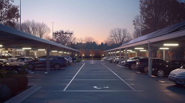 Éclairage solaire parking : autonomie et puissance led
